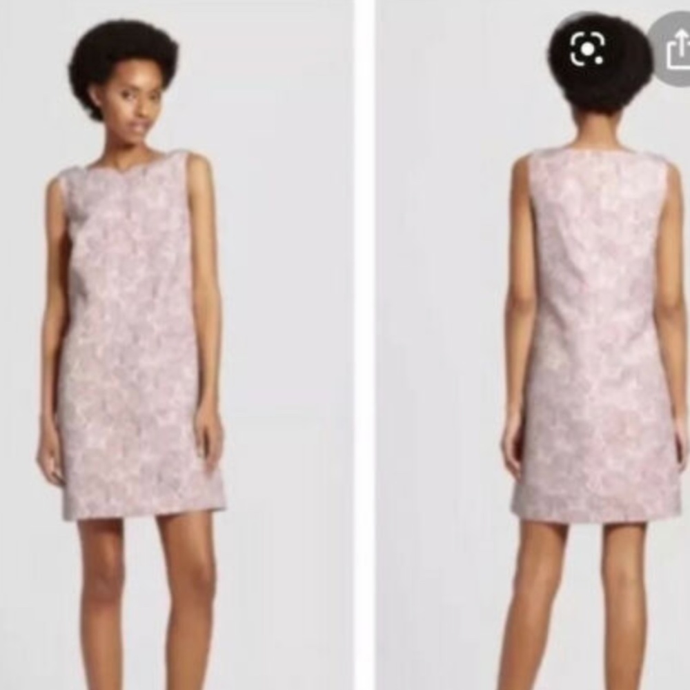 Victoria Beckham For Target Pink Brocade Shift Dre